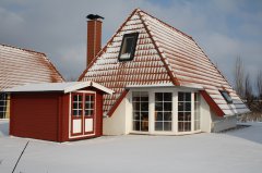 Terrasse Ferienhaus-Strandvogt im Winter